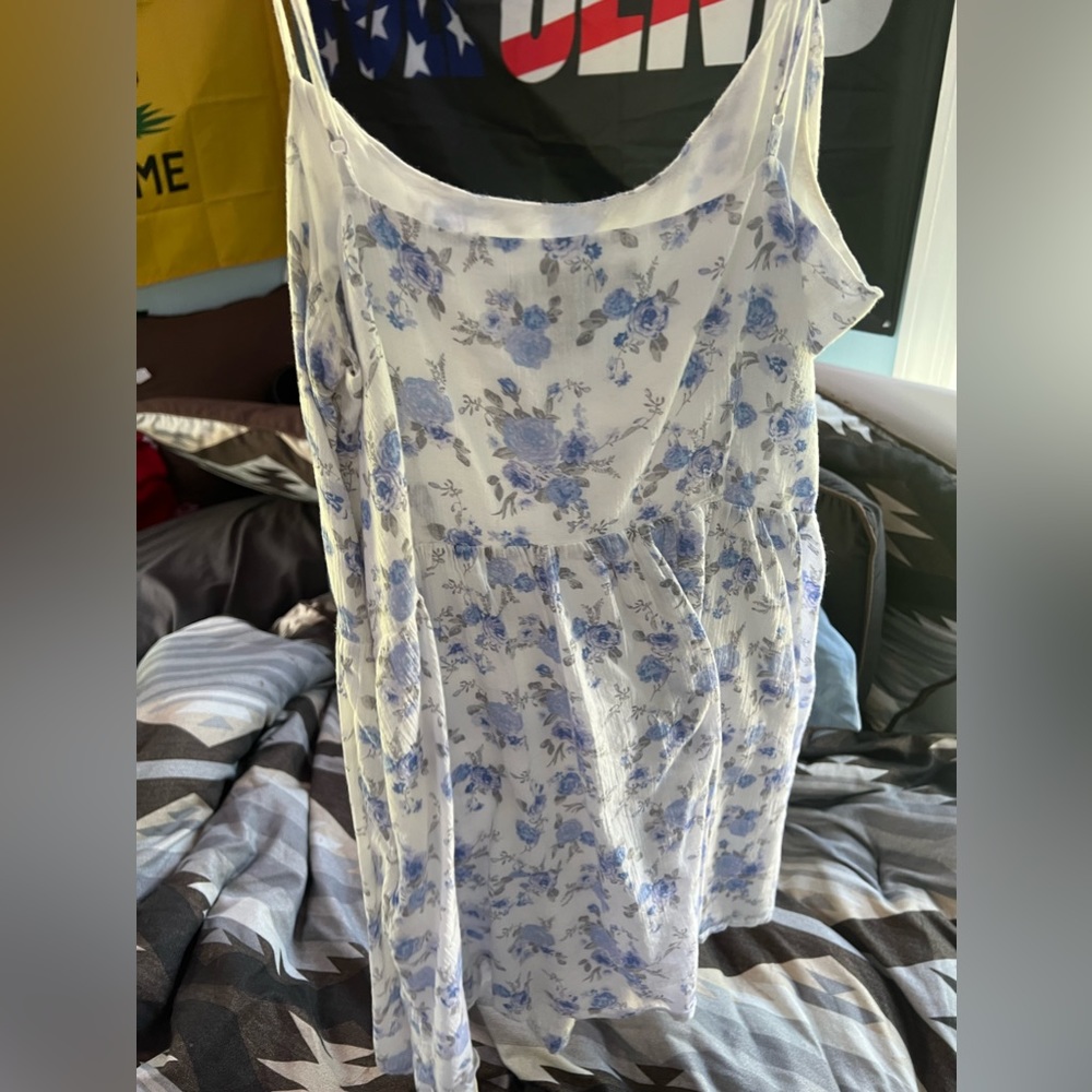 Blue Flowered Dress